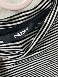 Striped Mock Neck Top