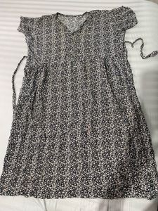Floral Print Tie Waist Dress