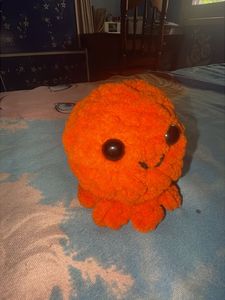 Cute Orange Crochet Octopus
