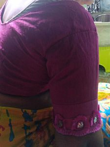 Purple Embellished Saree