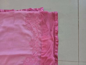 Pink Embroidered Saree