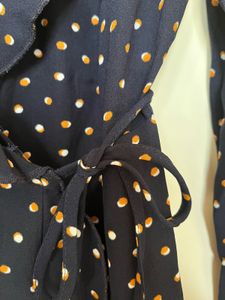 Polka Dot Ruffle Wrap Around Dress