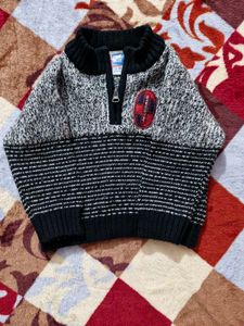 Black &amp; Grey Sweater For Boys (12-18 Months)