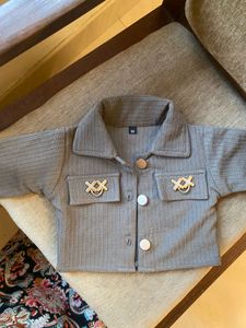 Cute Gray Corduroy Jacket