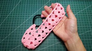 Handmade Crochet Strawberry Headband