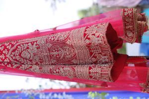 Bridal Lehenga With Jewellery