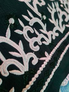 Green Embroidered Tunic Top