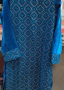Velvet Kurta Set With Heavy Duppata