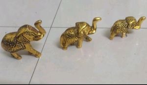 3 Metal Elephants