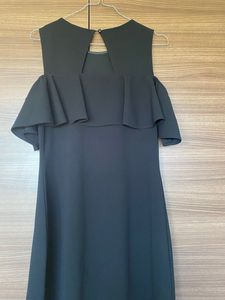 Elegant Cold Shoulder Black Dress
