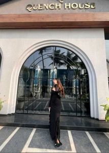 Black Sheer Fringe Dress
