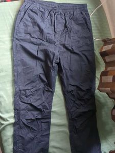 Men Black parachute pants high quality cotton M