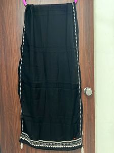 W Black solid Dupatta