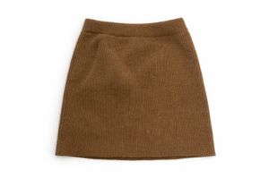 Tan Knit Mini Skirt