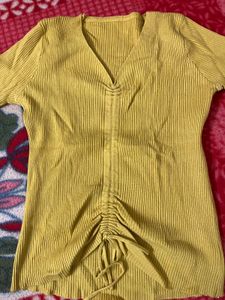 Cute Yellow Knit Top