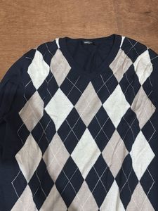 Argyle V-Neck Sweater