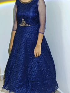 Blue party gown
