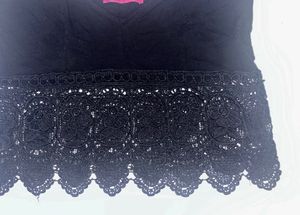 Boohoo Black Lace Trim Cami Top