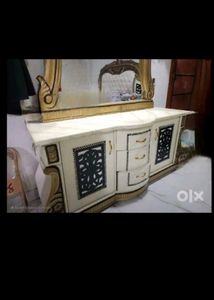 Ornate Vanity with Mirror