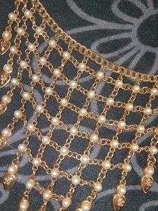 Heavy Long Necklace Golden Colour
