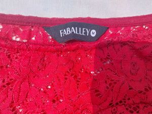 Red Lace Top