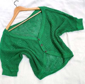 Pinterest Oversized Green Knit Cardigan ()