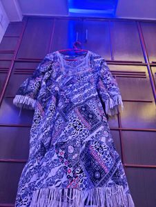 Boho Print Fringe Dress
