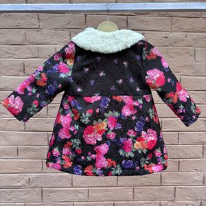 Floral Print Girls Coat