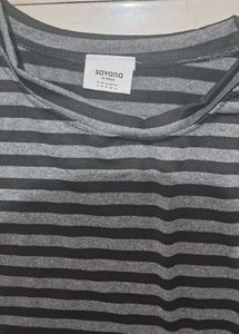 striped oversized pullover with full sleeves!