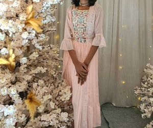 Teenage Girls Pretty Baby Pink Dress With Jacket