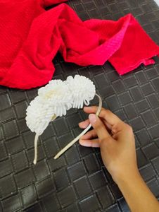 White Soft Hair Band For Girl