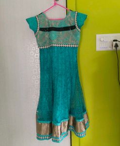 Teal Anarkali Dress