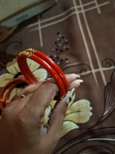 Red &amp; Gold Bangles