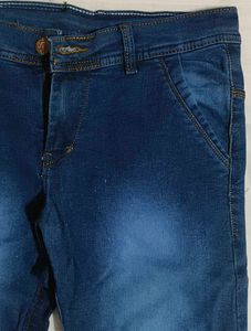 Mens Slim Fit Blue Washed Jeans