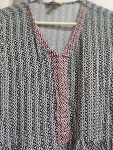 Patterned Tiered Dress