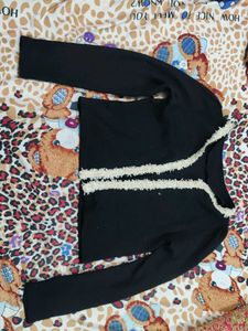 Cute Striped Knit Dress With Jacket