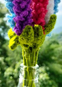 Colorful Knit Lavender Decor