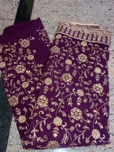Purple Wedding Wear Suit Material