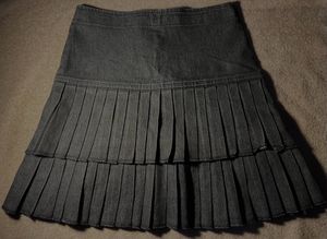 Charcoal/Black Denim Skirt