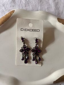 D Exceed Purple Earrings