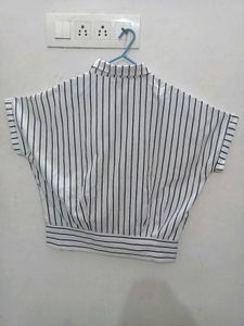Combo Of 2 Striped Button-Up &amp; Aline Floral Top