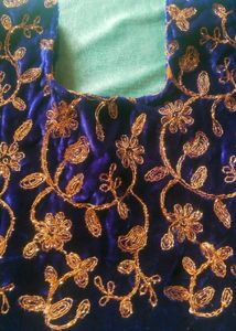 💥Clearance Sale Fancy Velvet Top With Brocade Skirt