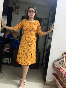 Butter yellow cute dress