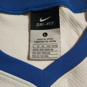 Nike Dri-Fit Jersey- White-blue size(150-160cm)