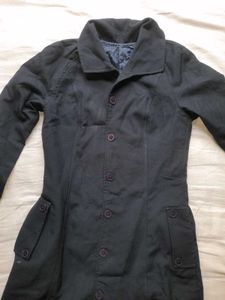 Vintage Navy Blue Trench Coat