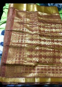 Coffee Brown Color Saree, Silk Pattu Saree