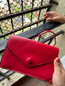 Red Chain Crossbody Bag