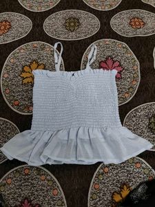 Cute Blue Ruffle Top