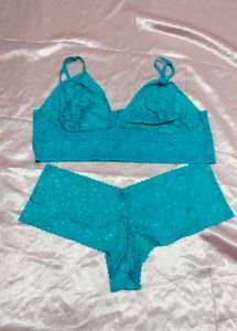 Teal Lace Lingerie Set