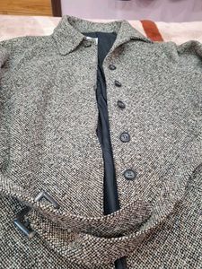 Elegant Grey wollen trench Coat